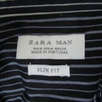 Оригинална риза Zara размер M (slim fit) произведено в Португалия, снимка 2 - Ризи - 25234543