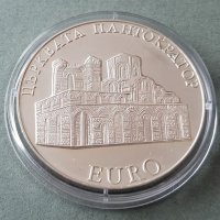 10 лева 2000 година Църквата Пантократор сребърна монета, снимка 1 - Нумизматика и бонистика - 19993594