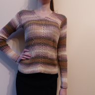 Ръчно плетена памучна блуза, снимка 1 - Блузи с дълъг ръкав и пуловери - 15829879