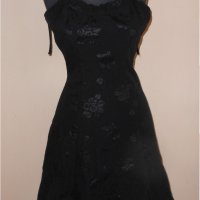 Черна къса рокля " Elizabeth ", снимка 1 - Рокли - 21723081