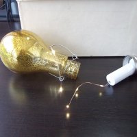 Декоративна ЛЕД лампа, имитация на обикновена крушка, снимка 4 - Настолни лампи - 25523100