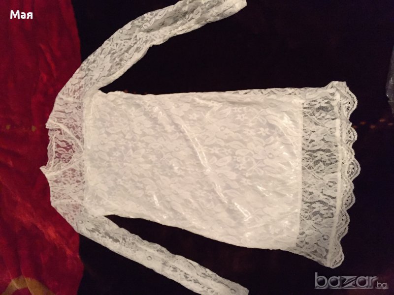 Дантелена бяла рокля . Размер XS, S, M, снимка 1