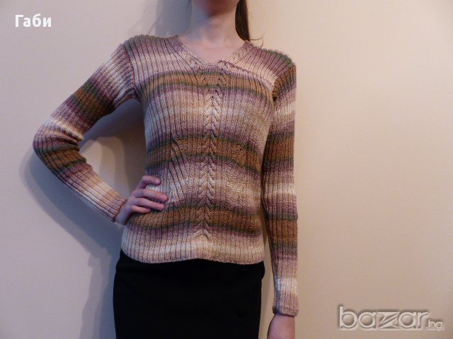 Ръчно плетена памучна блуза, снимка 1
