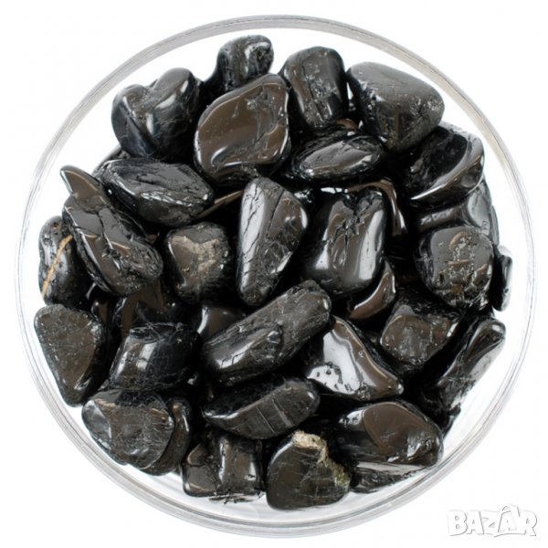 Черен турмалин, Полускъпоценен камък черен турмалин, Кристали черен турмалин, Черен турмали, снимка 1