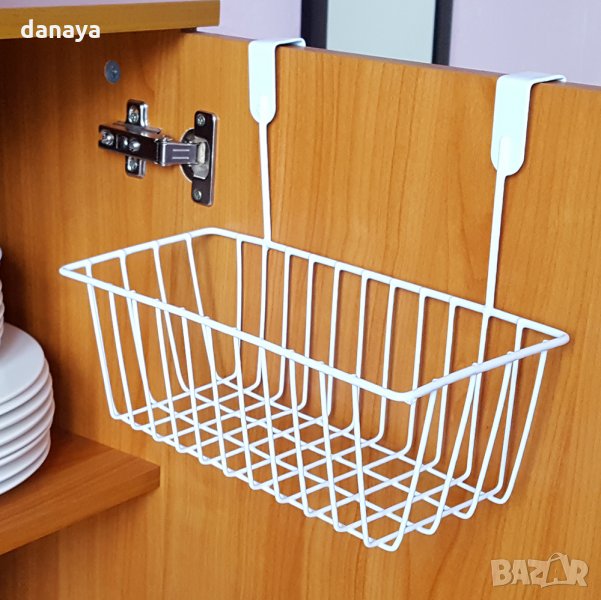 867 Закачаща се метална етажерка кошница за врата на кухненски шкаф, снимка 1