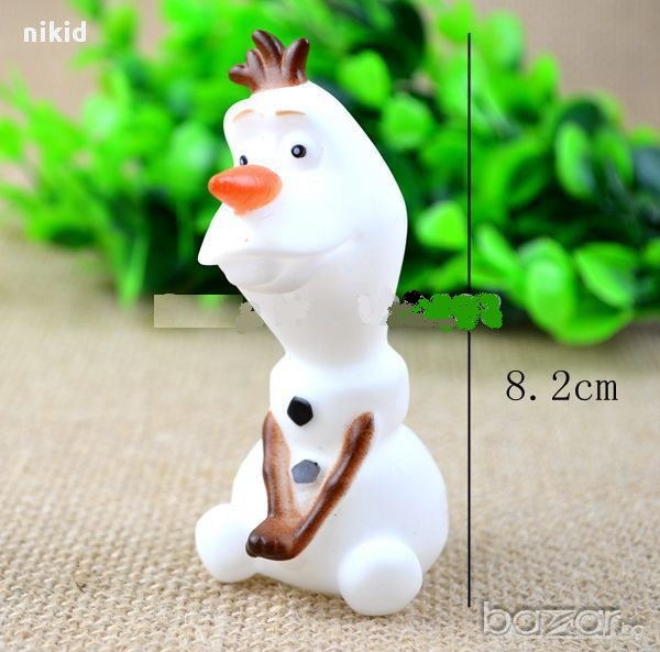 Олаф от Замръзналото кралство frozen топер и гумена пищялка играчка, снимка 1