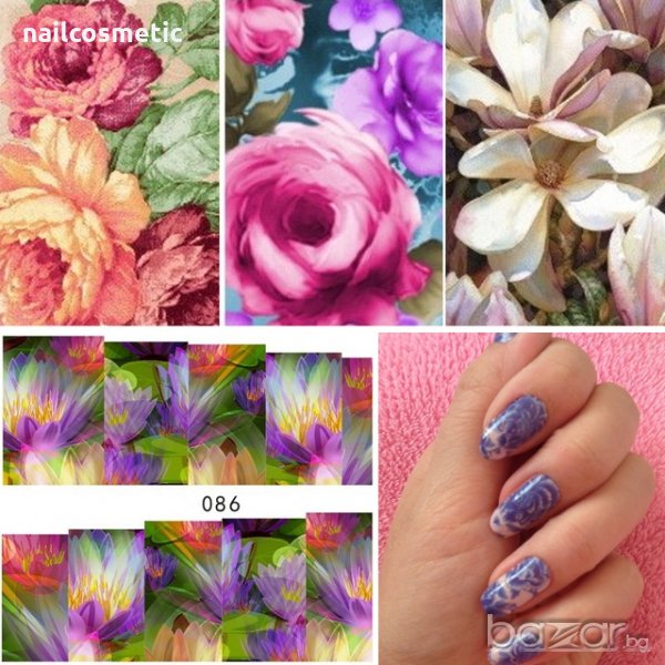 25 листа красиви ваденки микс за цял нокът, снимка 1