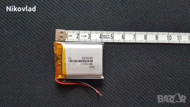 Батерия Li-Po 1000 mAh, снимка 3 - Друга електроника - 23405166