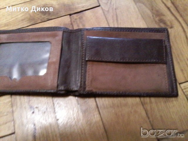 Портфейл Ромб -естествена кожа, снимка 4 - Портфейли, портмонета - 20845145