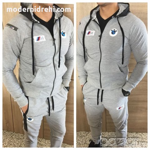Мъжки спортен екип BMW сив, снимка 1 - Спортни дрехи, екипи - 20722308