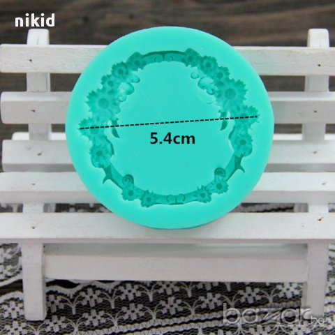 силиконова форма молд кръгла рамка венец  украса декор торта фондан шоколад и др, снимка 2 - Форми - 15703299