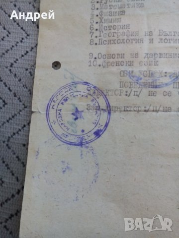 Свидетелство за зрелост #2, снимка 3 - Други ценни предмети - 24131883