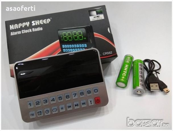 Преносимо Акумулаторно USB Радио с часовник Happy Sheep CR562, снимка 4 - Други - 20400890