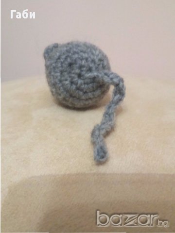 Ръчно плетена мишка, амигуруми, снимка 5 - Плюшени играчки - 16543974