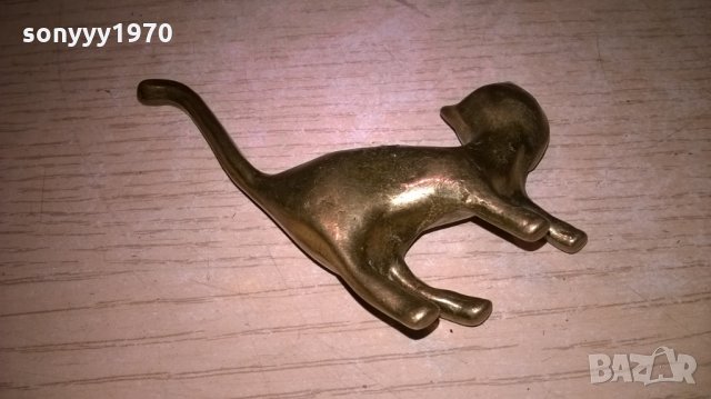 масивно коте-мед/месинг-10х8х2см-внос швеицария, снимка 10 - Антикварни и старинни предмети - 22466294