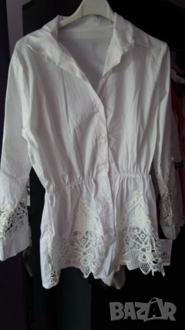 Нова бяла риза М, снимка 2 - Ризи - 25447818