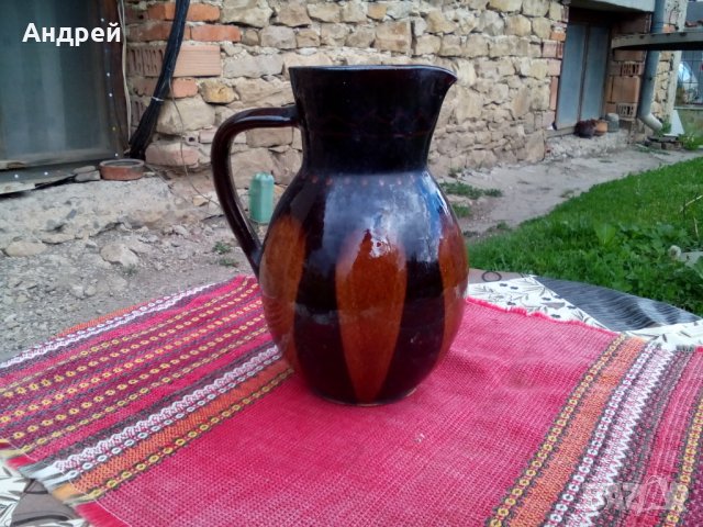 Старинна керамична кана #2, снимка 3 - Антикварни и старинни предмети - 25497069
