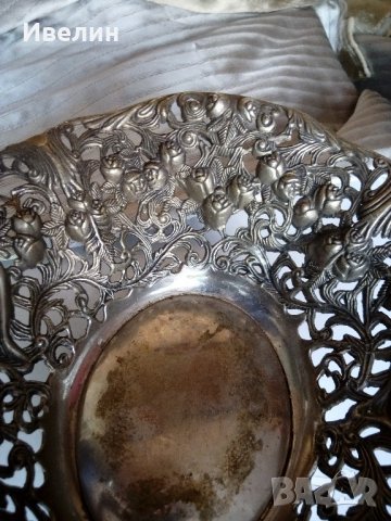 старинна посребрена фруктиера,купа, снимка 3 - Антикварни и старинни предмети - 21575915