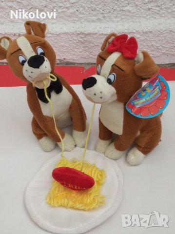 намаление! Нова плюшена Двойка кучета със сърце и надпис:Ti amo. Italy, снимка 6 - Плюшени играчки - 24059487