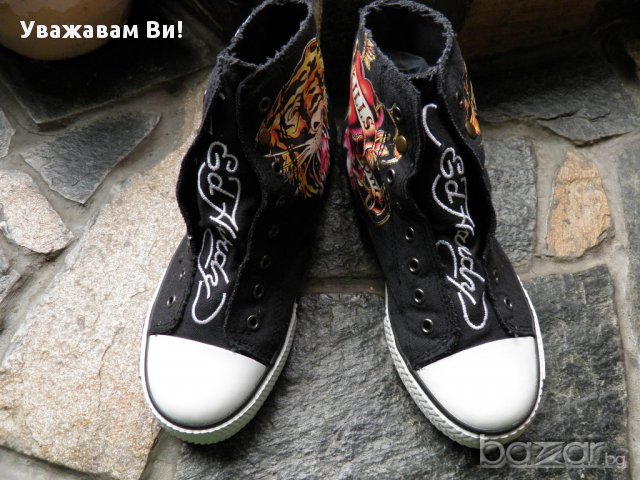  Ed Hardy оригинални унисекс кецове Uk3,5/37, снимка 5 - Кецове - 7782542