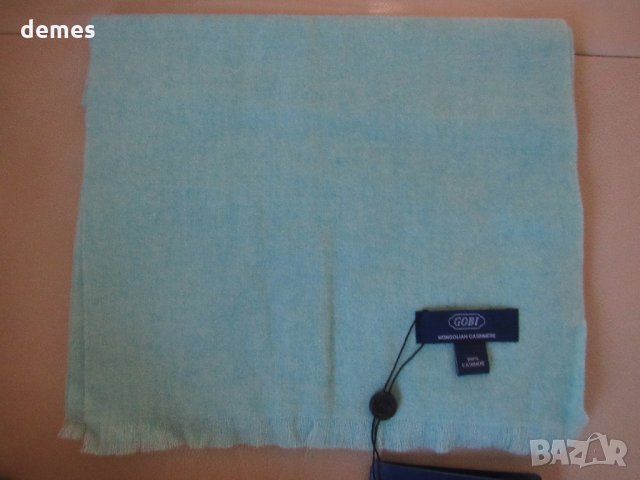  Фин шал 100% кашмир, цвят мента, Монголия, снимка 3 - Шалове - 23468336