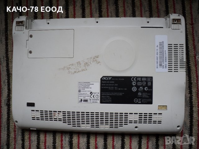 Лаптоп Acer Aspire One – ZG5, снимка 3 - Лаптопи за дома - 24862927