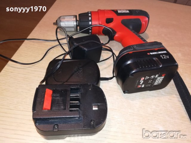 black & decker-с 2 батерии и зарядно-внос швеицария, снимка 1 - Други инструменти - 20549551