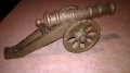 оръдие-масивно-мед/месинг-23х9х9см-внос швеицария, снимка 3