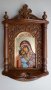 Дърворезба-домашен иконостас с иконопис "Богородица с младенеца", снимка 1 - Други - 22001584