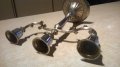 Silver plated-made in hong kong-антика-свещник- внос швеицария, снимка 15