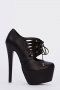 Разпродажба! Екстремни обувки с връзки BLACK-SK065, снимка 1 - Дамски обувки на ток - 10498984