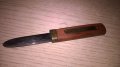 Ретро нож за колекция-11см-дърво/месинг-внос швеицария, снимка 4