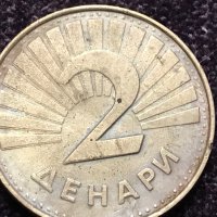 2 динара Македония 1993, снимка 1 - Нумизматика и бонистика - 25182887