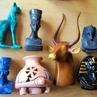 Статуетки от Египет: свещник костенурка, принцеса, свещен бик, Нефертити, снимка 2 - Антикварни и старинни предмети - 15254649