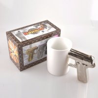 Керамична чаша за чай с дръжка пистолет чаша за подарък за мъж, снимка 3 - Чаши - 23835380