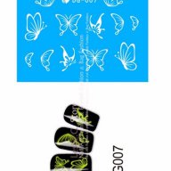 DG007 светещи неон фосфор пеперуди ваденки  татос водни стикери за нокти маникюр, снимка 3 - Продукти за маникюр - 16515186