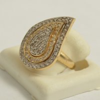 златен пръстен 43563-2, снимка 3 - Пръстени - 23696971