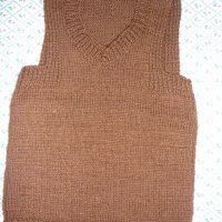 Ново плетено пуловерче, кафяво - ръст до 110 см, снимка 1 - Други - 19992577