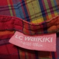 Цветна детска риза LCWAIKIKI, размер 7-8г., снимка 5 - Детски ризи - 25822847