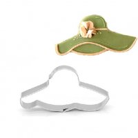 Дамска шапка Капела метален резец форма тесто фондан бисквитки декорация украса, снимка 1 - Форми - 25047148