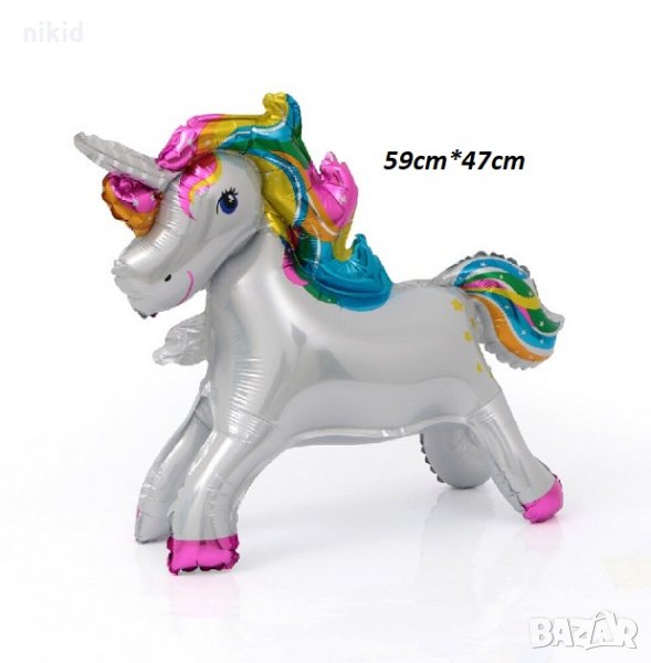 Еднорог Unicorn цял голям фолио фолиев балон хелий или въздух парти рожден ден, снимка 1