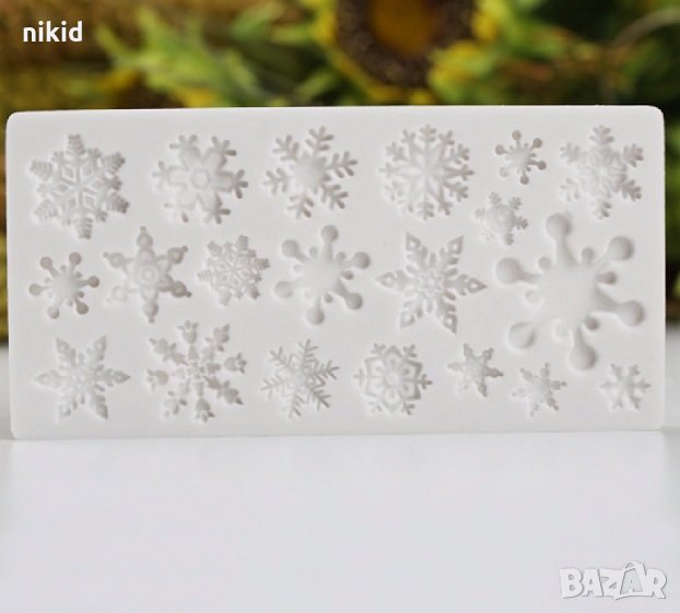 Много Снежинки силиконов молд форма декорация торта фондан мъфини шоколад, снимка 1