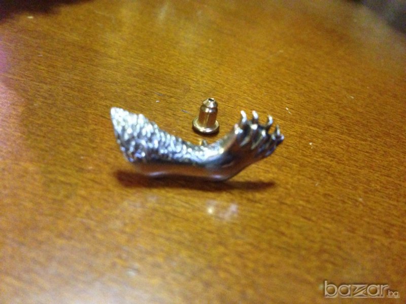 СРЕБЪРНА ПОЗЛАТЕНА  МАСОНСКА БРОШКА, снимка 1