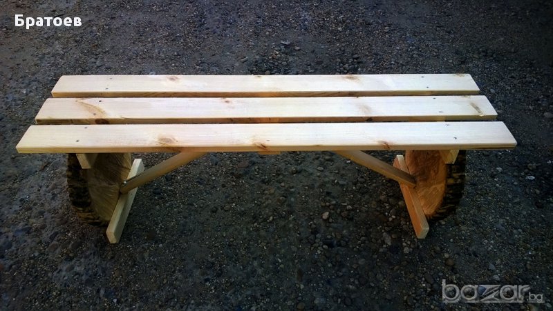 Бутикова дървена пейка, снимка 1