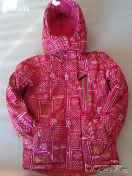 Зимно яке за момиче - Розово циклама, дебело, спортен модел, подходящо за ски и спорт, снимка 1