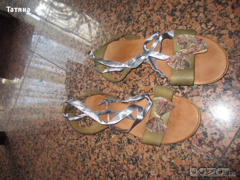 САНДАЛИ  кожени ; BONDOLINO; ИTAЛИЯ;, снимка 1