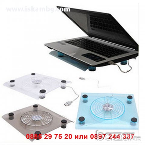 Охладител за лаптоп с голям вентилатор - код NB-7, снимка 4 - Лаптоп аксесоари - 13038673