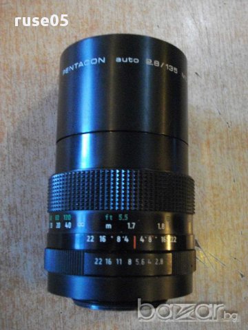 Обектив "PENTACON auto 2,8 / 135 МС" за фотоапарат работещ, снимка 4 - Обективи и филтри - 12991704