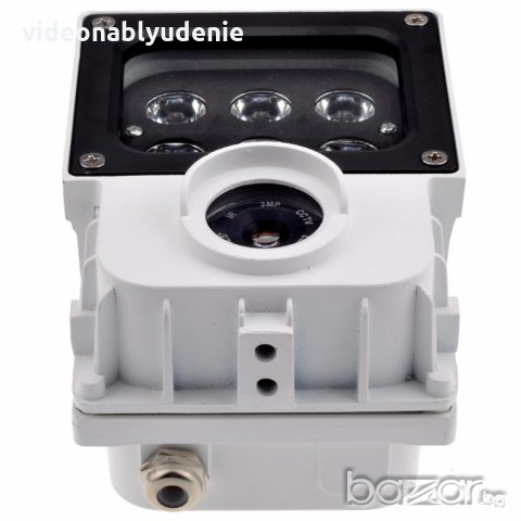 FULLHD 1080р 2Mpx IR-Cut P2P 6 ARRAY Удароустойчива Водоустойчива IP Камера 50 Метра Нощно Виждане, снимка 4 - IP камери - 19162385