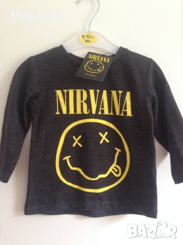 памучна блуза с дълъг ръкав за момче 9-12мес., снимка 2 - Бебешки блузки - 22007603